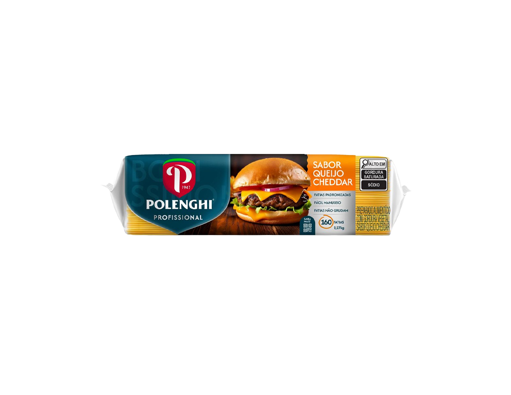CHEDDAR FATIADO PROCESSADO 160 FATIAS POLENGHI 
